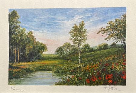 Art work by Gordon  Faggetter Primavera - lithography paper 